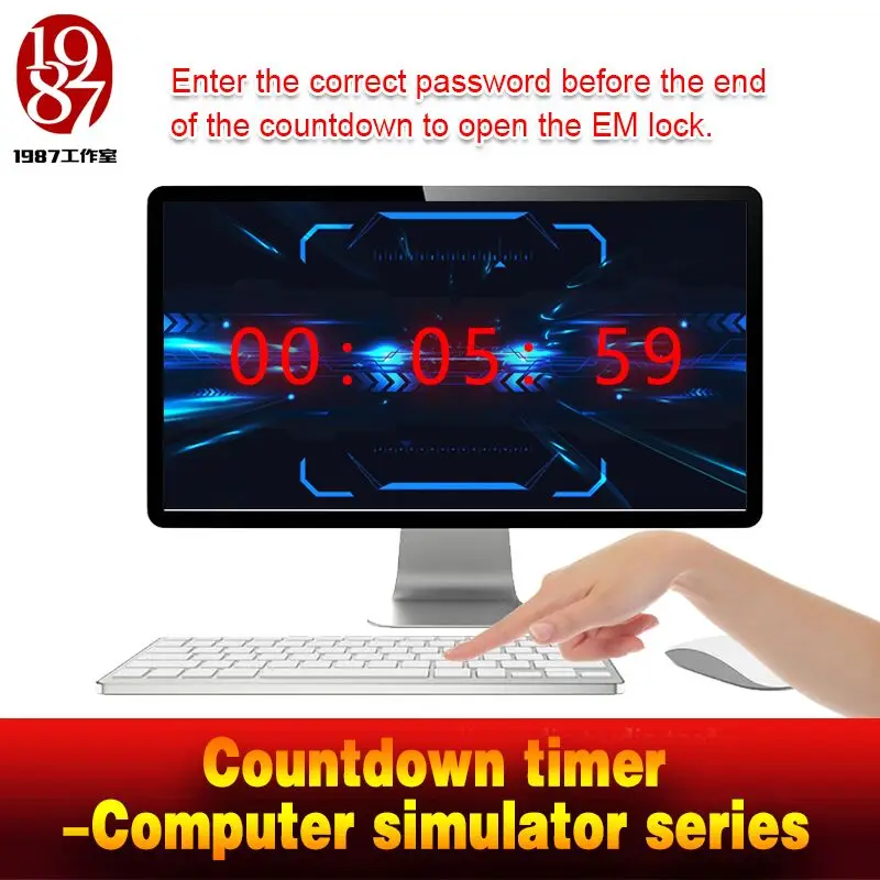 

Escape room Countdown timer-Computer simulator series JXKJ1987 display video or picturereal life room escape adventurer game