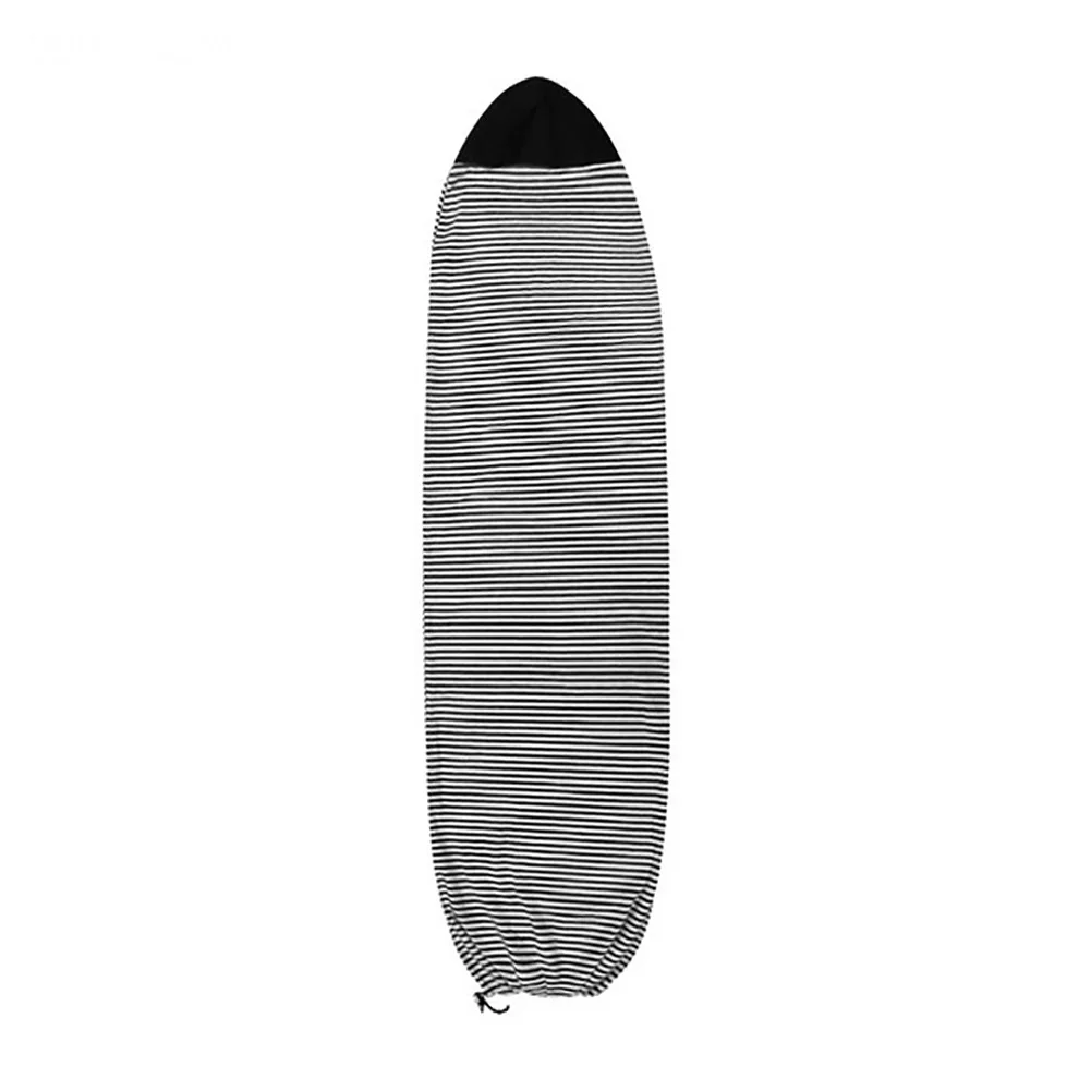 

Sunproof Surfboard Socks Cover Outdoor Stripes Surfing Sports Stretch Dustproof Drawstring Protective Bag Storage Case Portable