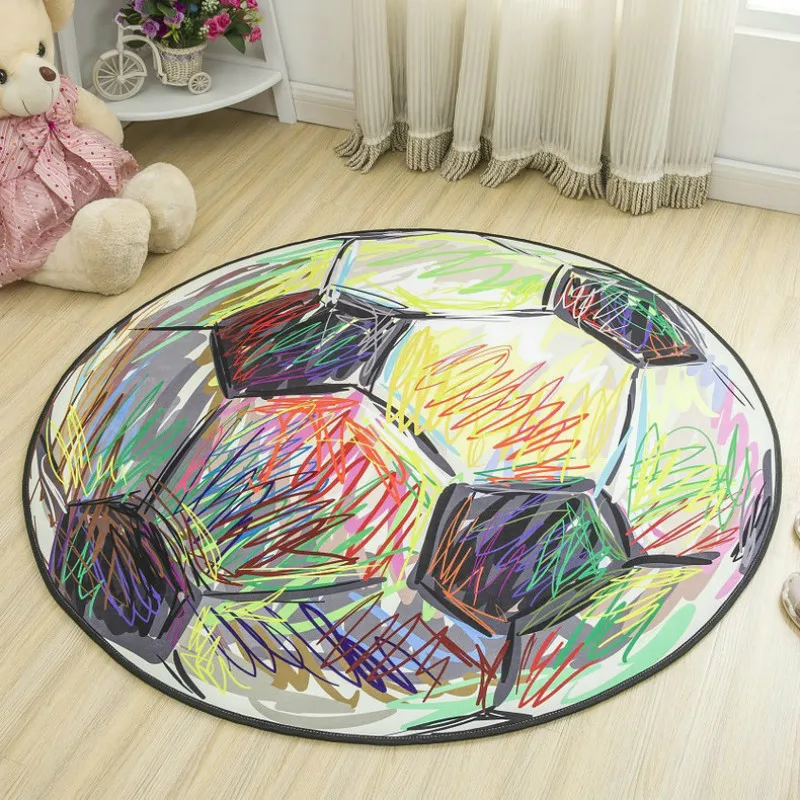 WINLIFE Round Cartoon Style Kids Carpets Anti-Skid Rugs For Bedroom/Bathroom Competer Chair Mats Cute Animals Rugs WINLIFE Round Cartoon Style Kids Carpets Anti-Skid Rugs For Bedroom/Bathroom Competer Chair Mats Cute Animals Rugs