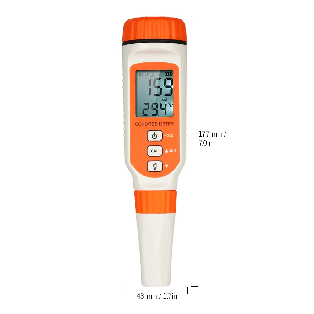 3 in 1 Water Quality Tester Pen Type Conductivity Meter Professional TDS / COND TEMP Analyzer Total Dissolved Solid Temperature