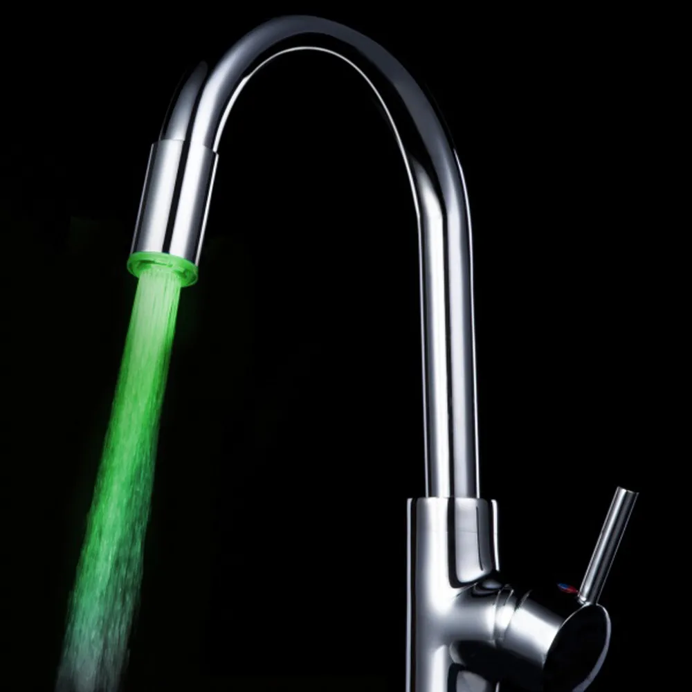 Temperature Sensor 7 Color Kitchen Water Tap Faucet Glow Shower LED