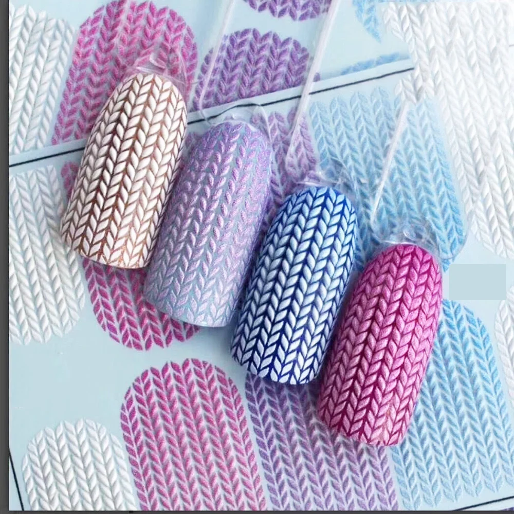 Nail Stickers Decals 3D Acrylic Engraved Natural bee Nail Water Decals Fashion Empaistic Water Slide Decalsi Z094 1pc