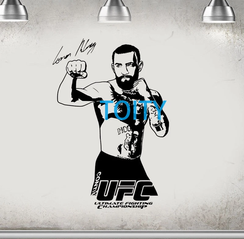 

10 Designs Conor McGregor Wall Sticker MMA Fight Boxing Vinyl Decal UFC Graphic Decor School Dorm Bedroom Home Mural