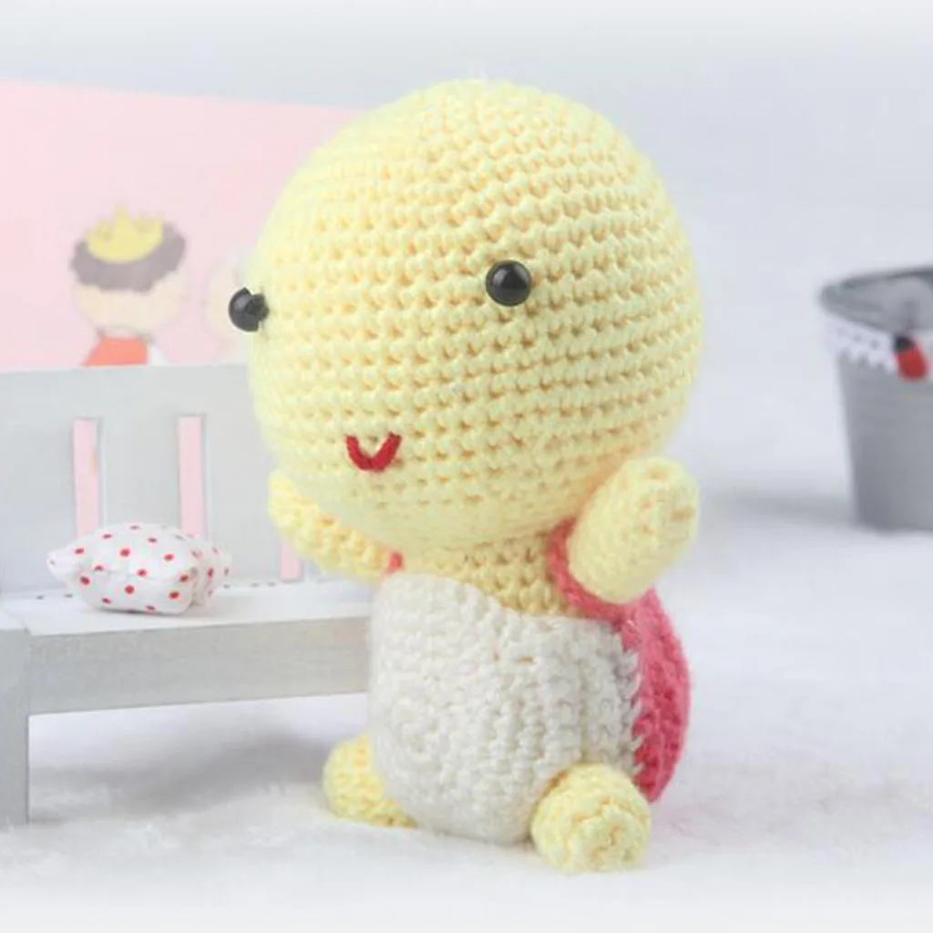 Lovely Cartoon 3D Turtle Handmade Dolls Toys Crochet Doll Kit for Adults Learn to Knitting Sewing Christmas Crafts