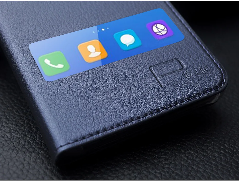 Huawei P10 Lite Case Flip Huawei P8 Lite Case Cover Huawei P9 Lite Case Flip Leather Window Case Luxury Huawei Nova Lite  (4)