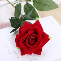 Красные ложные цветы бутон розы для дома, свадьбы, сада, вечерние украшения для офиса, магазина