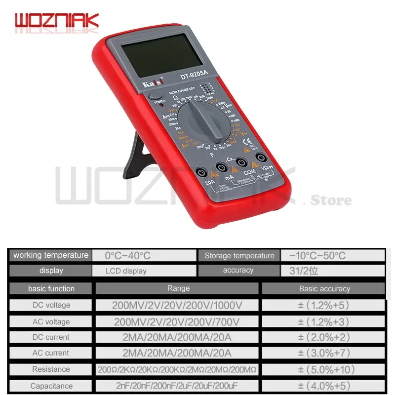 A multimeter Digital Pocket High precision Auto Range Anti Burning