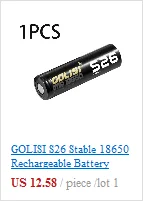 GOLISI S43 26650 Перезаряжаемые Батарея литий-ионный аккумулятор 4300mAh 3,7 V 35A большого потока энергии низкое внутреннее сопротивление для Светодиодный фонарики Налобные