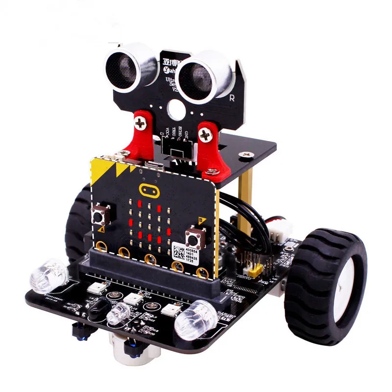 

Robo Kit for Micro:bit Robotics STEM Kits for Kids to Programmable BBC Microbit Robots Toy Car with Tutorial Tracking Bluetoot