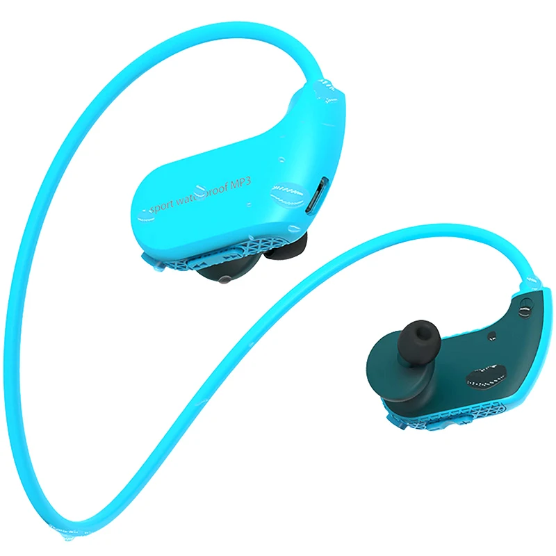 ذاكرة 4 GB/8 GB اللاسلكية رئيس محمولة السباحة mp3 الغوص للماء الرياضة MP3 لاعب جديد رئيس- شنت الرياضة للماء MP3