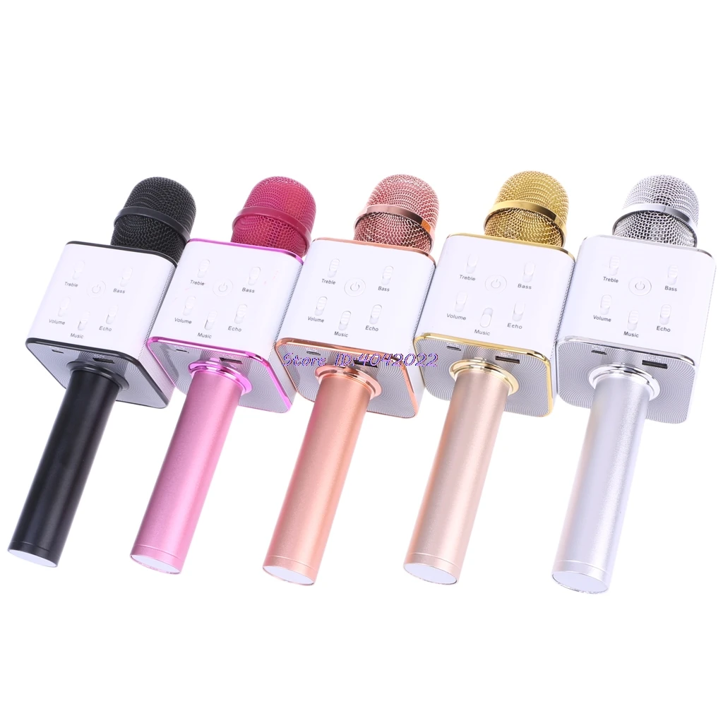 

Wireless Karaoke Microphone Bluetooth Speaker Track Surround Sound Voice Q7