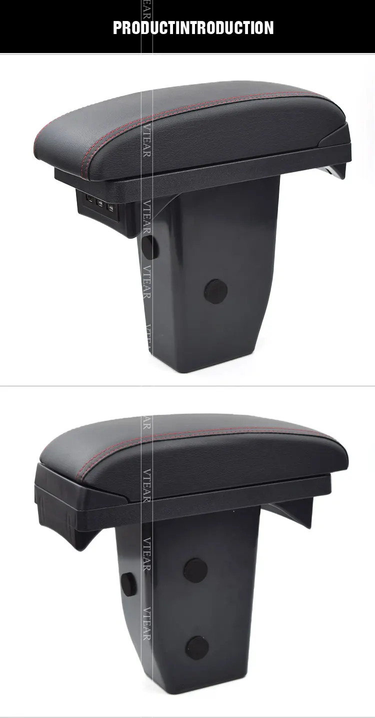 Для peugeot 2008 301 c Elysee автомобильный подлокотник кожаный подлокотник автомобильный-Стайлинг USB коробка для хранения центральная консоль внутренние части аксессуары