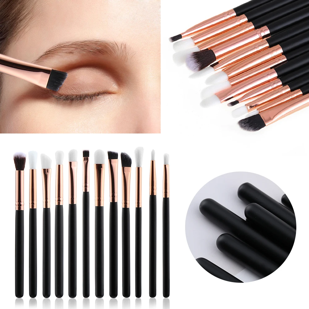 

12Pcs/set Eye Shadow Eyebrow Blending Brush Set Eye Makeup Brushes