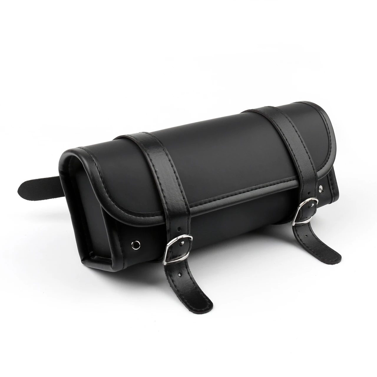 Motorcycle Folk Backrest Mount Tool Bag Pouch Saddle Leather Sissy Bar