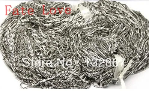 

Fate Love 50 meters 2.4mm Stainless steel box chains XMAS JEWELRY in bulk . DIY necklace jewelry finding free ship!