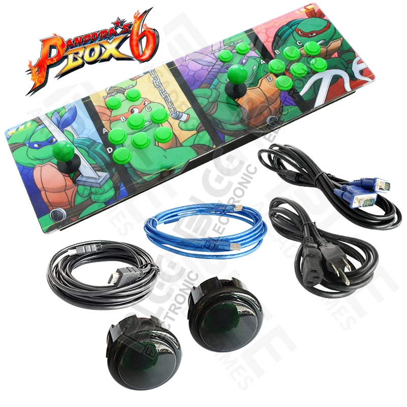 Игровой автомат Pandora box 6 1300 в 1 видеоигра подростков мутант ниндзя черепаха станция мульти игровой автомат Ретро ТВ игры