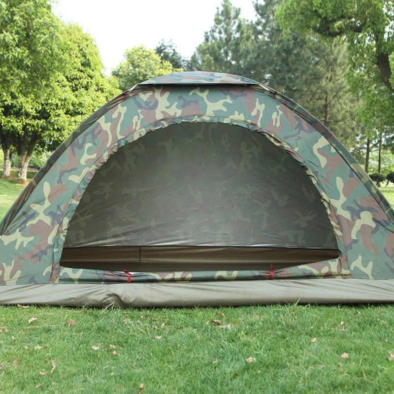 

1-4Person Portable Camouflage Tent Outdoor Camping Outdoor Hiking Hunting Recreation Breathable Sun Shade Ultraviolet-proof Tent