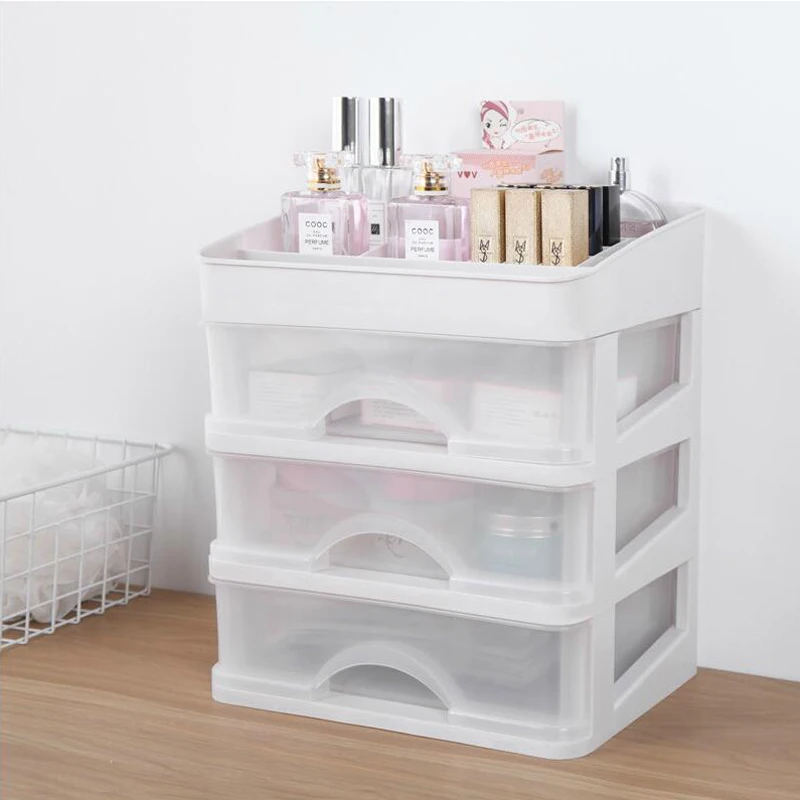 

Multifunction Desktop Thickened Jewelry Organizer Quality Plastic Cosmetic Storage Box Eco-Friendly Receiving Drawer