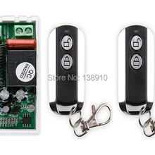 Самая простая проводка новая AC 220 V 1CH Беспроводная система дистанционного управления 1 шт. приемник и 2 шт. 2 клавиши металлический водонепроницаемый пульт дистанционного управления