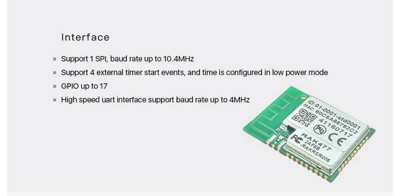 Беспроводной IoT модуль RAK477 низкая мощность маленький размер UART серийный к Wi-Fi промышленный модуль Tcp Ip MQTT Сохранить 5 SSID AP STA режим Q111