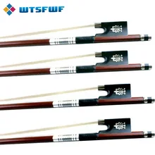 25pcs/lot 4/4 Silver Mounted Brazilwood Violin Bow Pernambuco Violin Bow Flower Inlay Well-balance