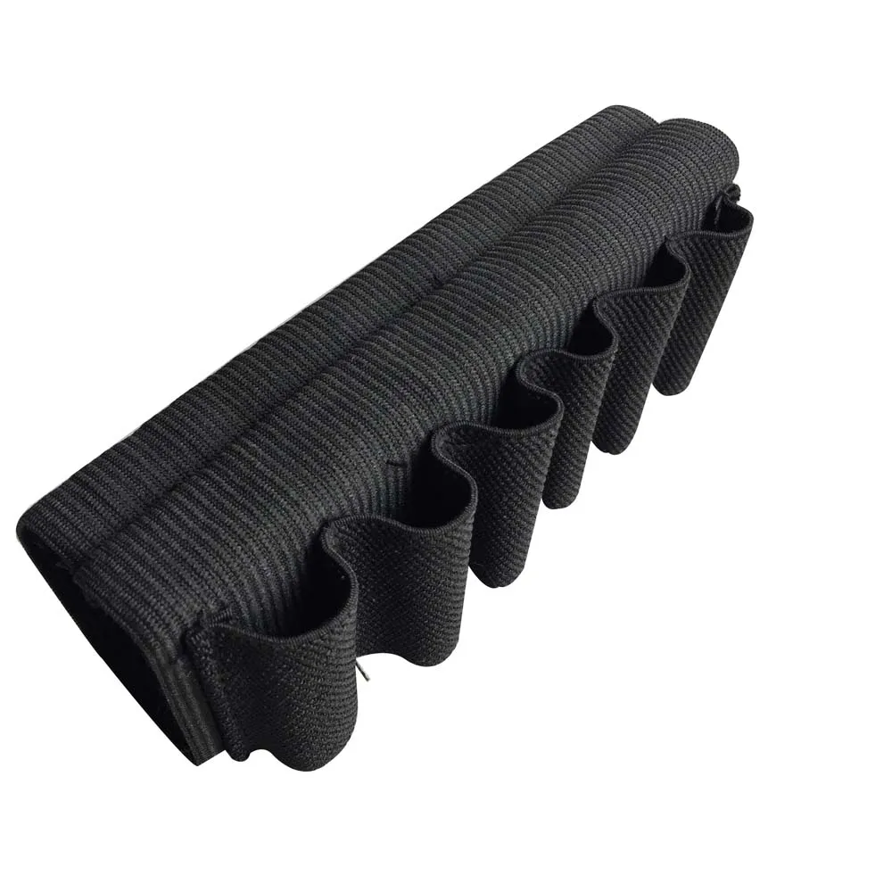 

Tactical Ammo Pocket Adjustable Shotgun Shell Belt Hunting Gun Ammo Holder Bandolier All Black Military Rifle Cartridge Pouch