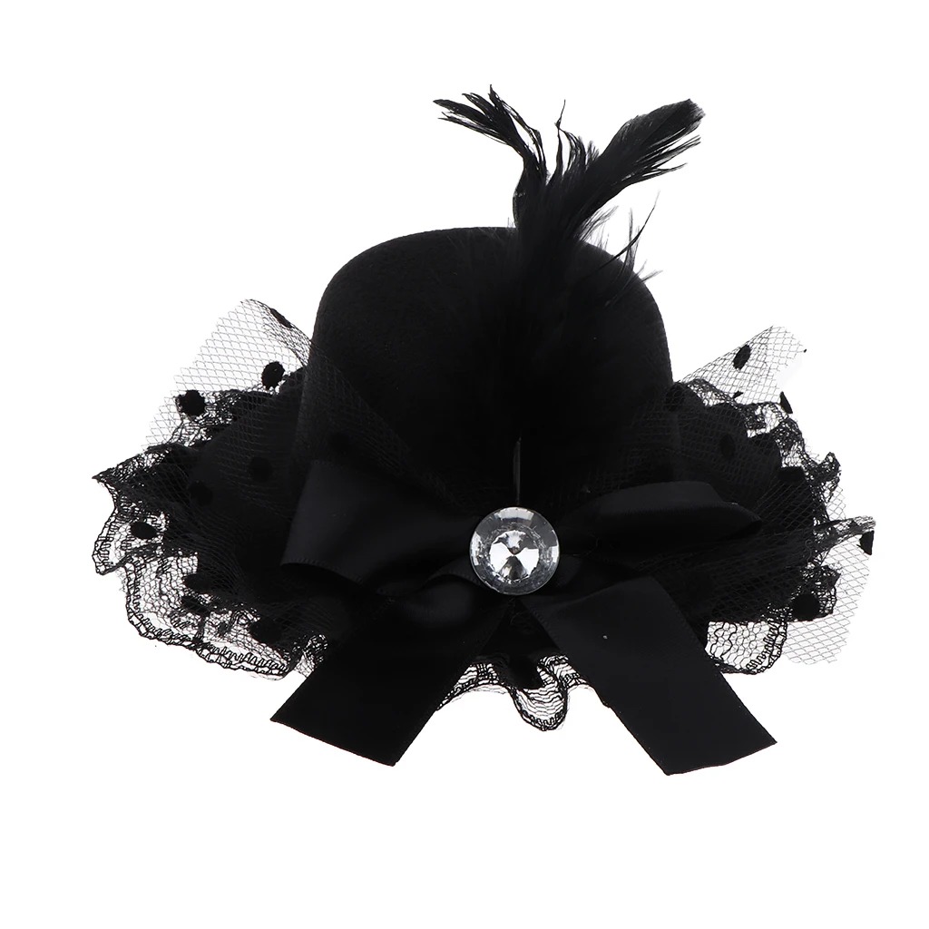 Vintage Bow-knot Cap Wide-Brim Top Hat For 1/3 BJD Dolls lace up hat for girls Doll Clothes Accessories Pink Red Black