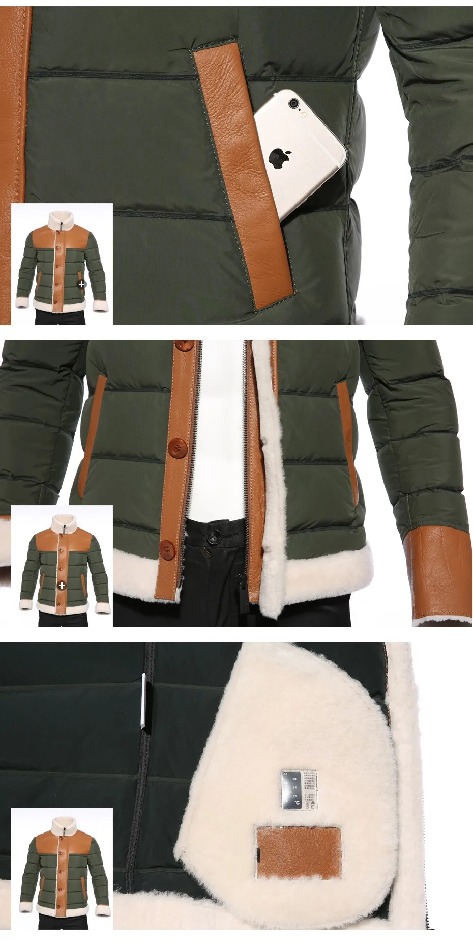 Зимняя пуховая куртка ArmyGreen куртка-пуховик мужчины высококлассные зимняя куртка мужская мода мужчины пуховая куртка зимние мужские