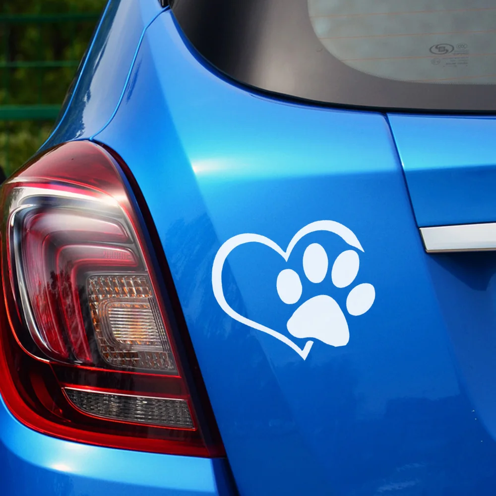11*9.3CM Dog Paws Sticker Car Sticker Footprint Reflective