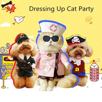 

Funny Cat Clothes Pirate Suit Clothes For Cat Costume Clothing Corsair Halloween Clothes Dressing Up Cat Party Costume Suit 23
