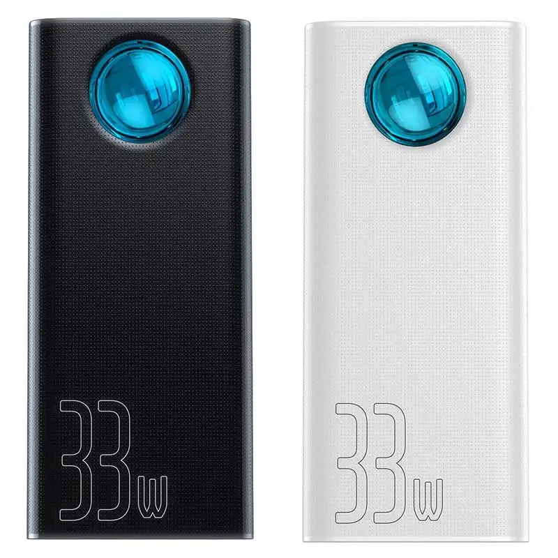 

BASEUS 30000mAh Power Bank for Xiaomi Digital Display 33W Quick Charger with PD3.0 USB 3.0 4 USB Ports for iPhone Samsung Huawei