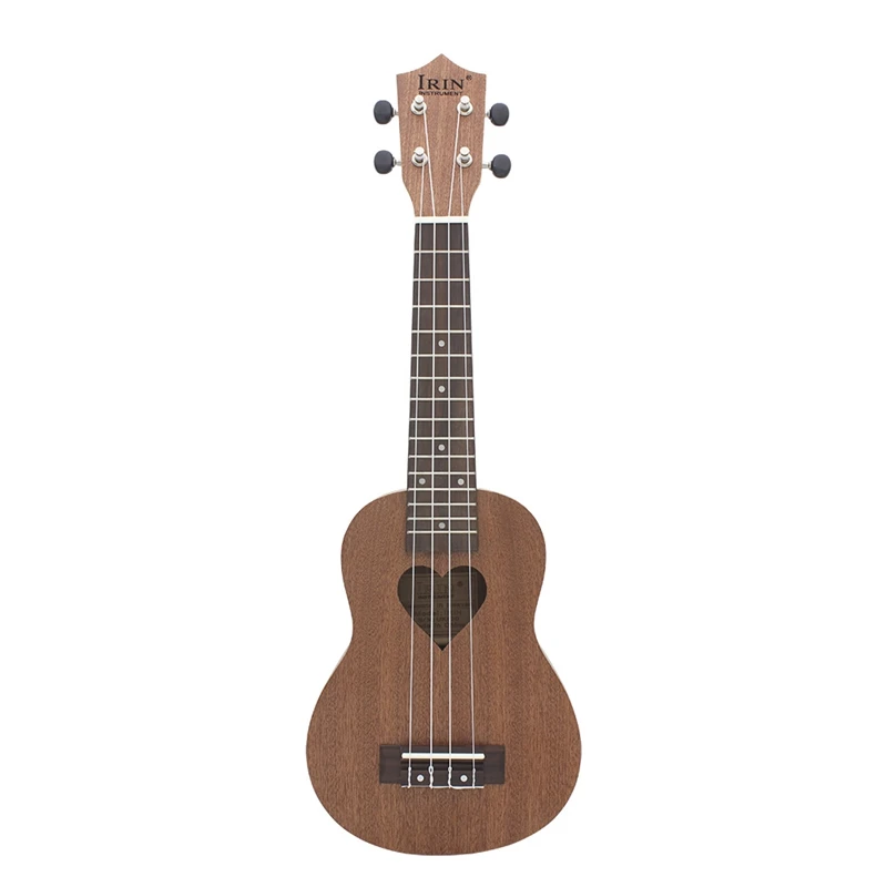 

IRIN Professional 21 Inch 4 Strings Guitar Ukelele with Sapele Heart shaped Sound Hole
