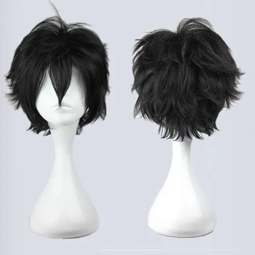 

MCOSER Promotion Fashion King Arcana Famiglia Luca 30cm Short Asia Black Man Cosplay Full Wig