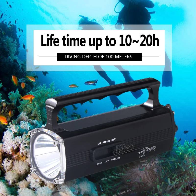 

XML-L2 LED diving flashlight high power lampa rechargeable underwater flash light torch camping portable flashlight