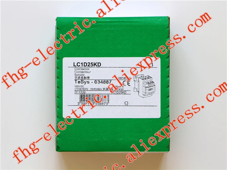 

TeSys D Contactor 3P 25A LC1D25 LC1D25KD LC1-D25KD 100V DC 100VDC