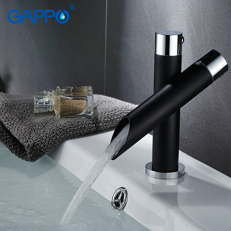 

GAPPO black Basin Faucet waterfall Faucet Basin sink faucets mixer taps bath water taps faucet Deck Mounted sink mixer