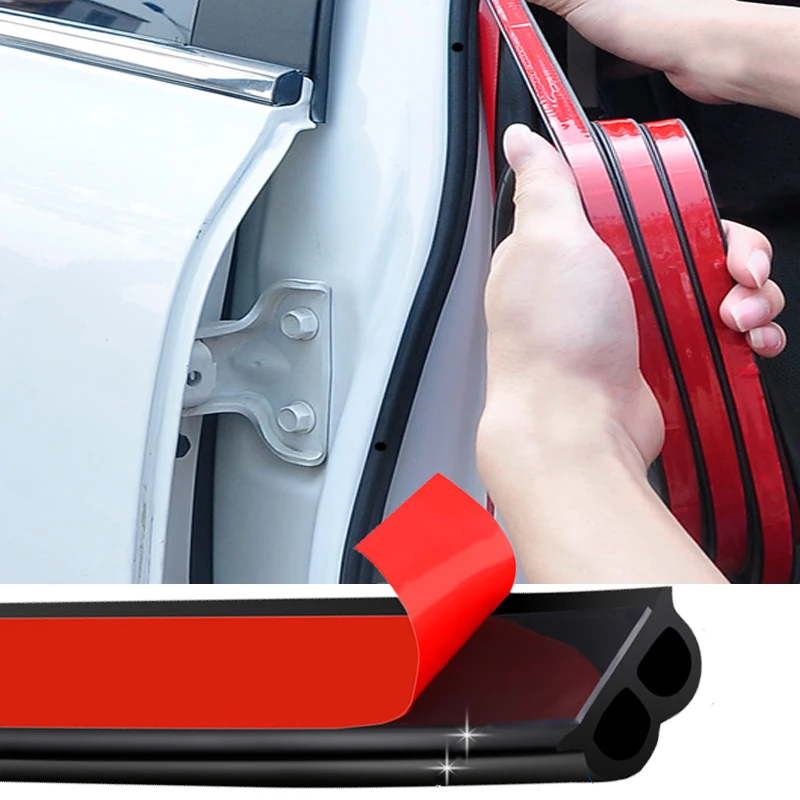 5M Car Door Seal Strip B Type Waterproof Noise Weatherstrip Trim Sound Insulation auto rubber seal Strips