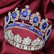 Queen корона для невесты на свадьбу женские аксессуары для волос короны и диадемы украшения для волос диадема с кристаллами головной убор невесты большие блестящая корона