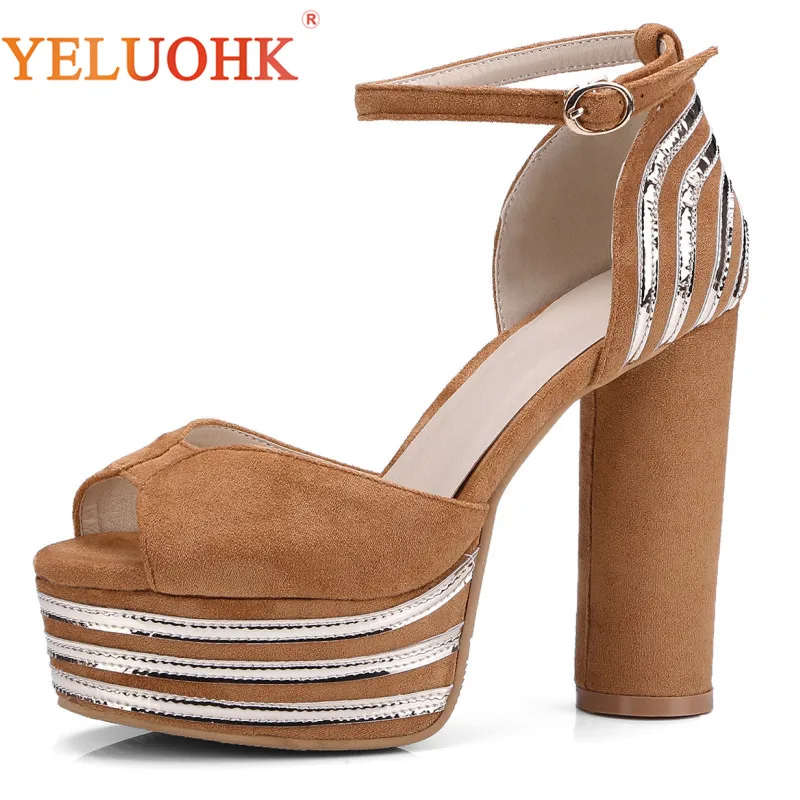 

34-42 Platform Sandals Women Extreme High Heel Sandals 2018 Women Summer Shoes 11.5 CM