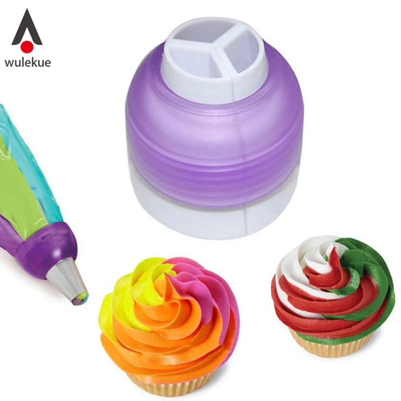 

1PCS 3 Color Cake Coupler Tools Bakeware Cupcake Coupler Fondant Cookie Cutters Cream Decorating Bags Converter Cake Tools