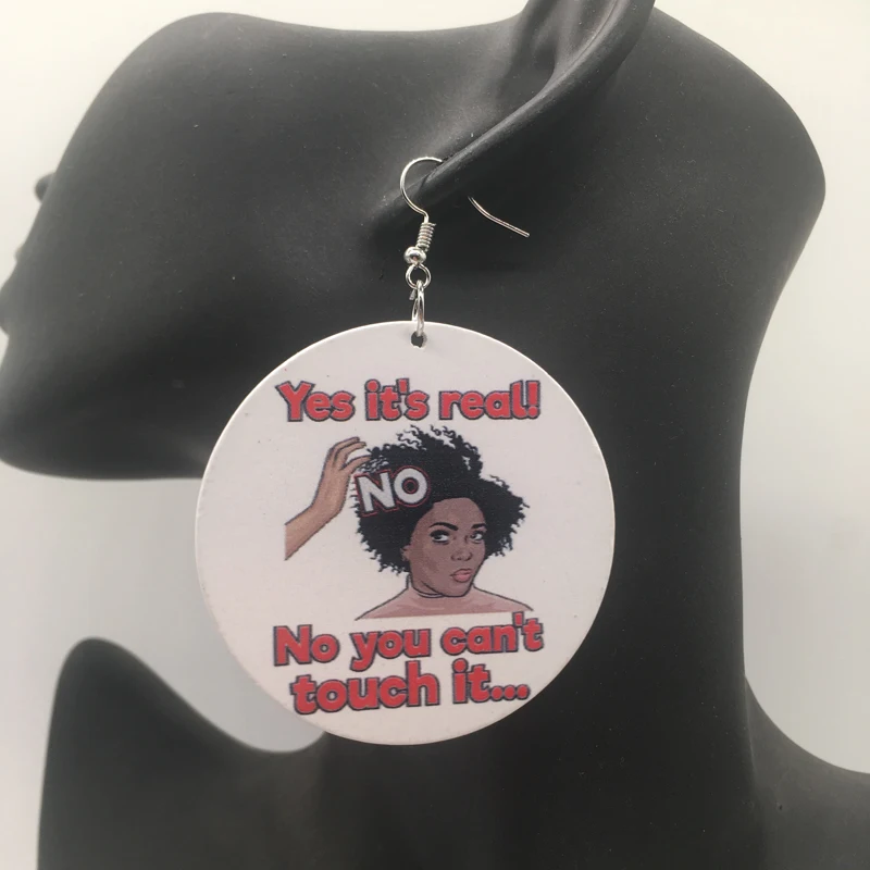 Free shipping!! can't touch it Wooden Earrings | Украшения и аксессуары