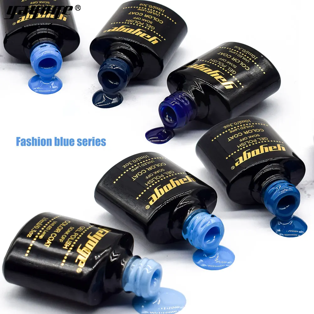 Discount Chance for  YAYOGE Nail Art 10ML 0.3oz blue Color UV LED Gel Nail Polish gel lacquer soak off quick dry long la