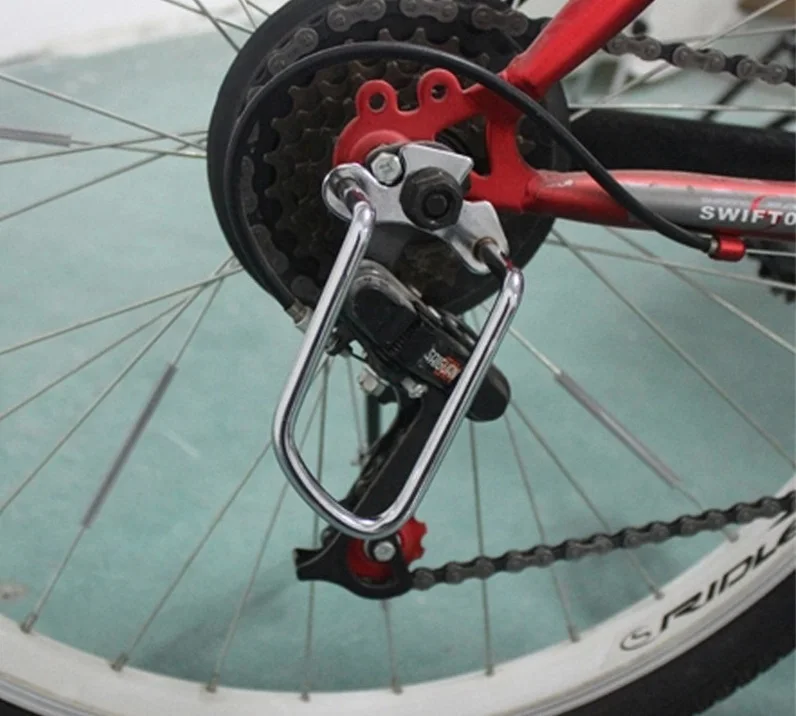 1 قطعة قابل للتعديل الصلب الأسود دراجة الترس الخلفي للدراجة الجبلية Derailleur سلسلة البقاء الحرس حامي في الهواء الطلق اكسسوارات الدراجات