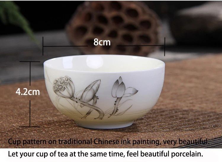 Керамический чайный набор включает 1 кастрюлю 1 чашку, высококачественный элегантный gaiwan, красивый и легкий чайник, чайный набор кунг-фу