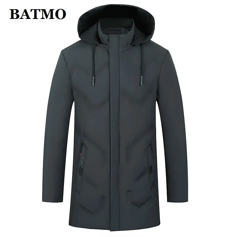 BATMO new arrival winter high quality hooded parkas men,men's hooded jackets,plus-size L-4XL 1988