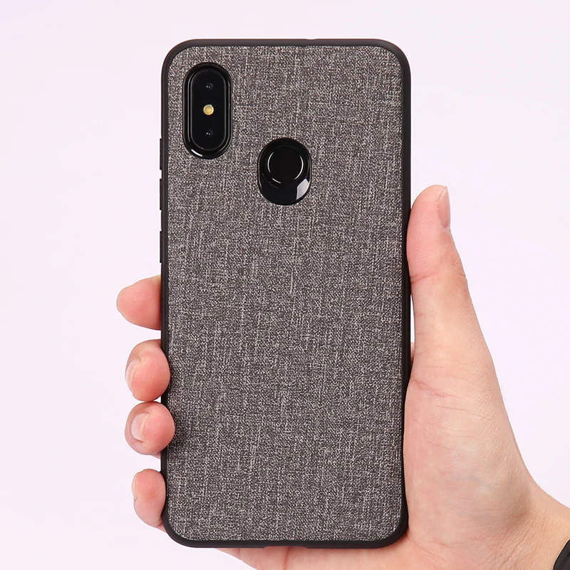 

Phone Case For Xiaomi Mi 8 A1 A2 Lite Mix 2S 3 Max 3 Canvas PU Leather Soft TPU Edge Cover For Redmi Note 5 6 Pro 6A Capa