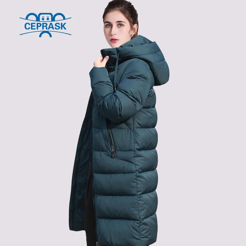 CEPRASK новая Утепленная зимняя куртка женская парка плюс Размер 6XL длинная модная женская зимняя куртка с капюшоном теплый пуховик