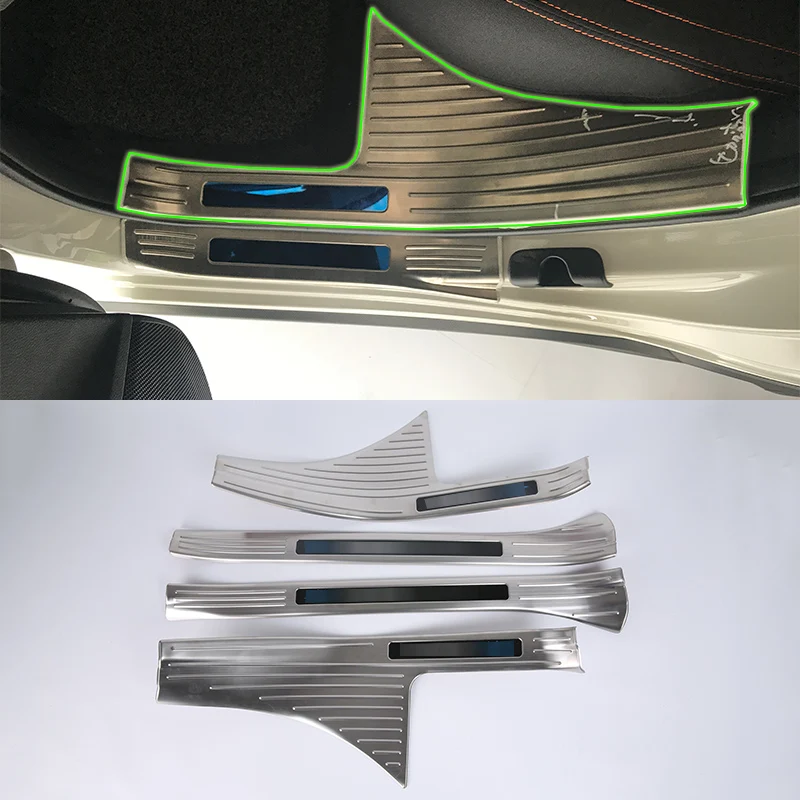 

OUBOLUN stainless steel exterior car accessories inner door scuff plate high quality For SUBARU XV 2017