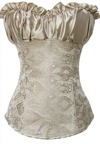 Bustier Corset Sexy Vintage Style Sweetheart Top Ruffles Overbust Lingerie Corset Bodice High Quality Steampunk Women Bustiers