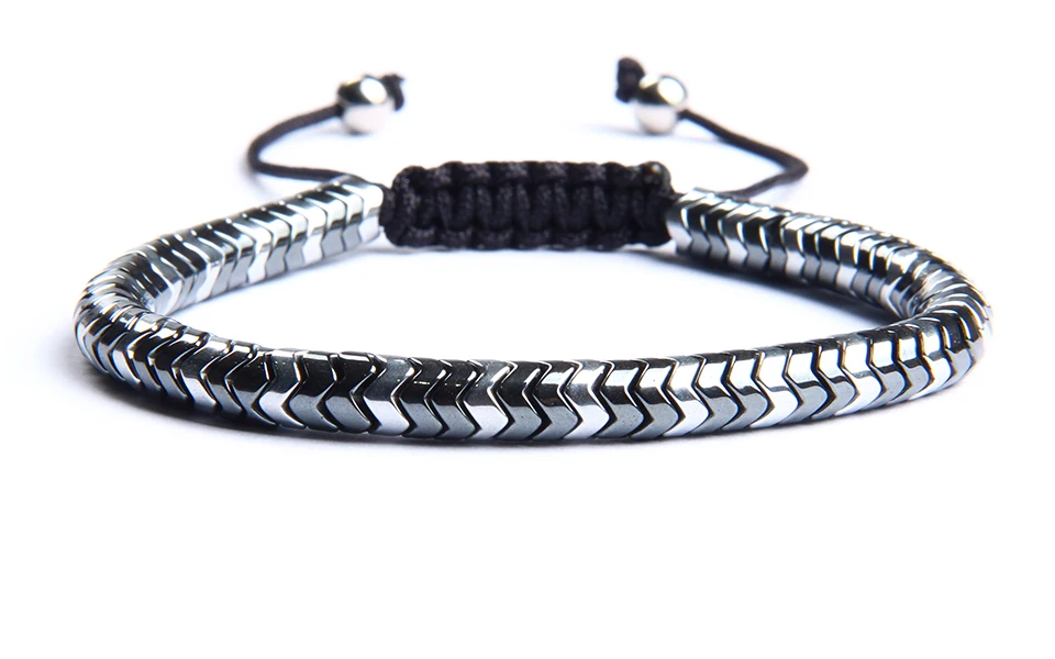 Ailatu Роскошные Для мужчин браслет 6 мм Натурального Гематита змея камень Бусины Одежда высшего качества Вечерние подарок